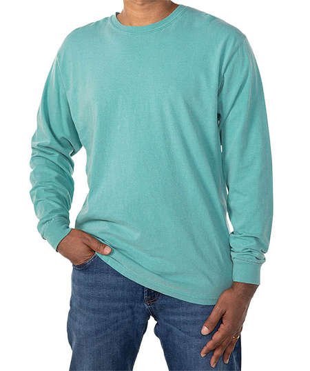 Comfort Colors 100% Cotton Long Sleeve T-Shirt - Embroidered