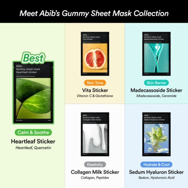 Gummy sheet mask Madecassoside sticker(10 sheets)