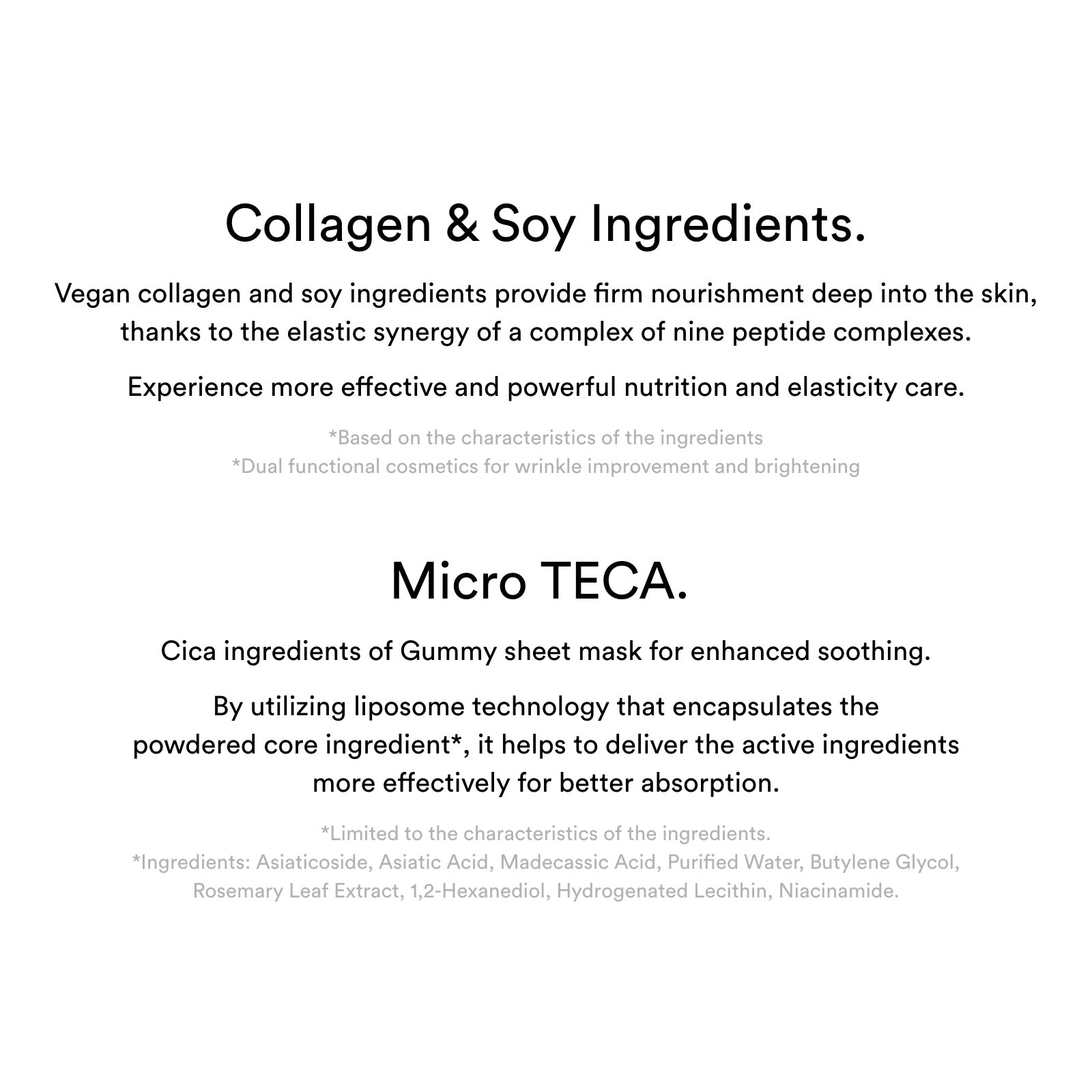 Gummy Sheet Mask Non-Animal Collagen Milk Sticker (10 Sheets)