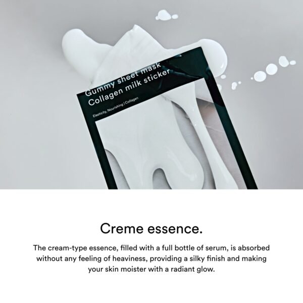 Gummy Sheet Mask Non-Animal Collagen Milk Sticker (10 Sheets)