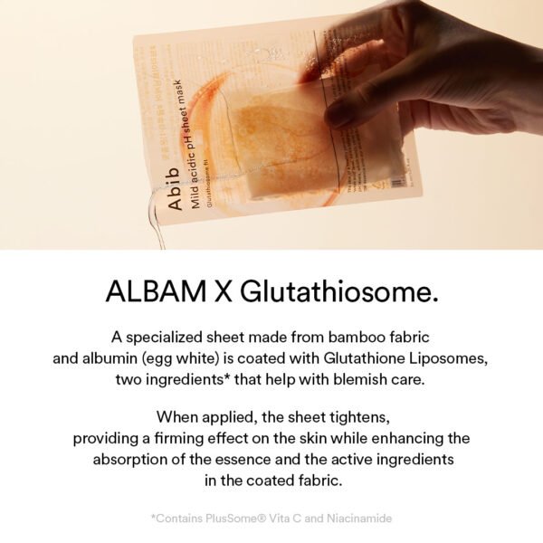 Mild acidic pH sheet mask Glutathiosome fit(10 sheets)