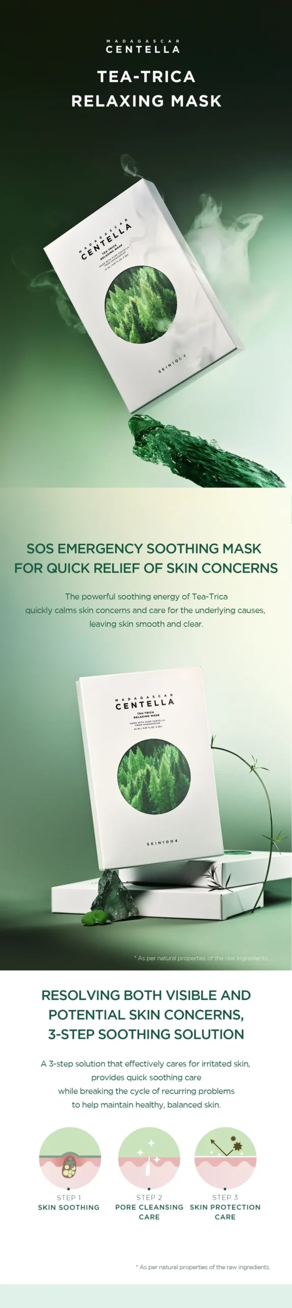 Madagascar Centella Tea-Trica Relaxing Mask (1ea) - Detail image 1