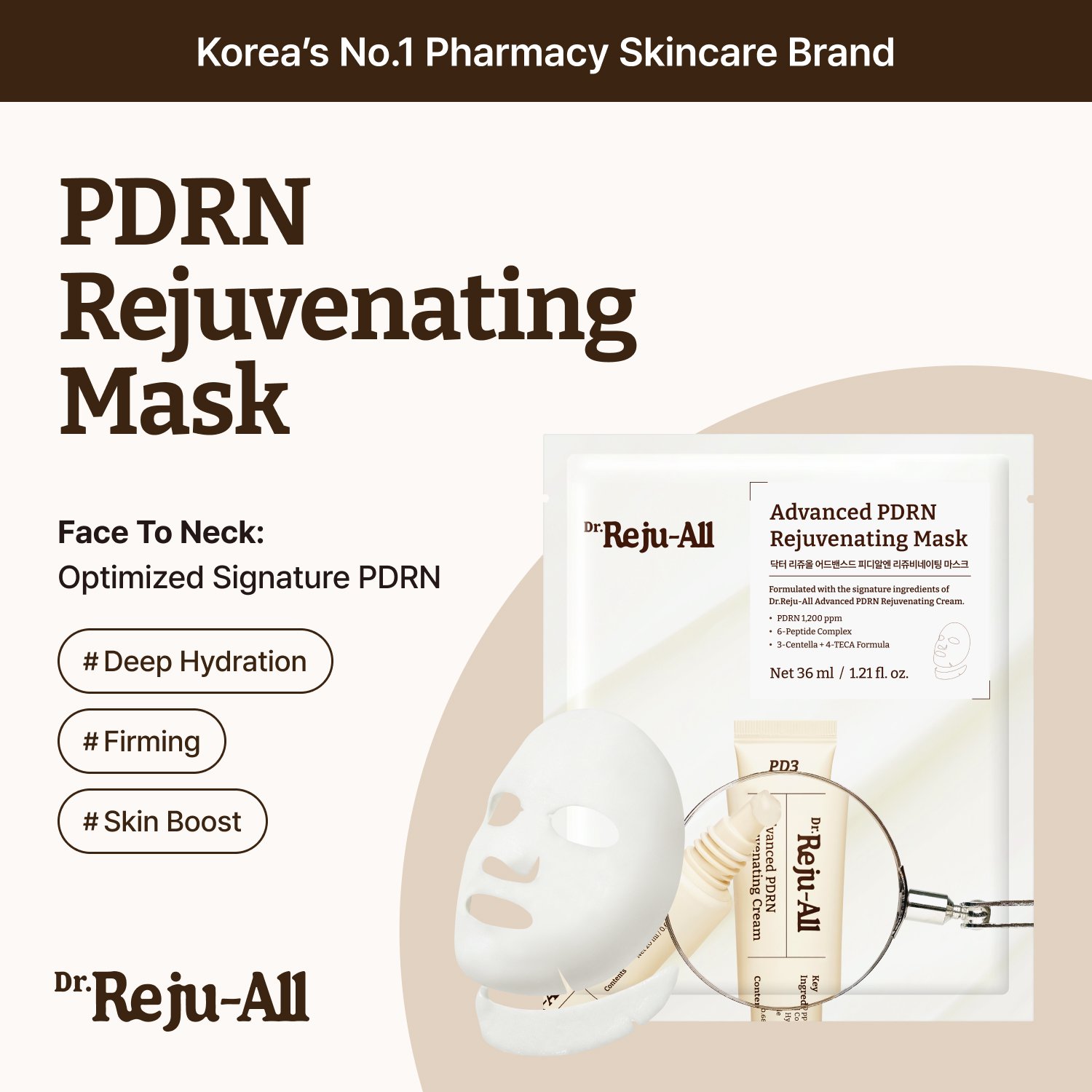 Advanced PDRN Rejuvenating Mask (4ea) - Gallery image 1