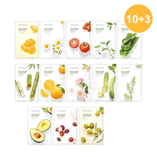 Real Nature Mask Sheet Bundle (13ea) - Main image 1