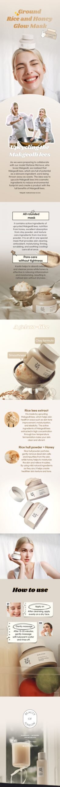 Ground Rice and Honey Glow Mask 150ml - Detail image 1