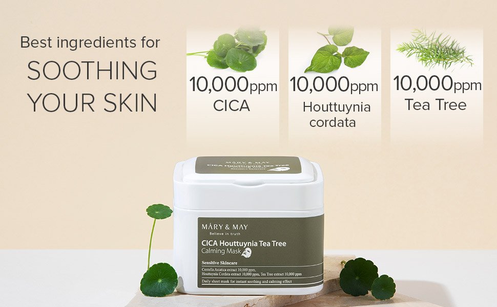 CICA Houttuynia Tea Tree Calming Mask (30ea) - Detail image 3