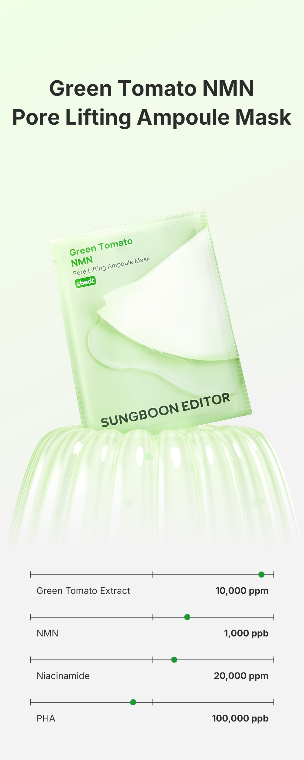 *renew* Green Tomato NMN Pore Lifting Ampoule Mask (1ea) - Detail image 4