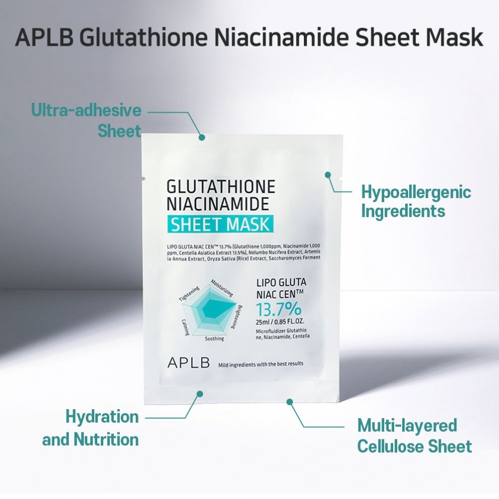 Glutathione Niacinamide Sheet Mask (10ea) - Detail image 5