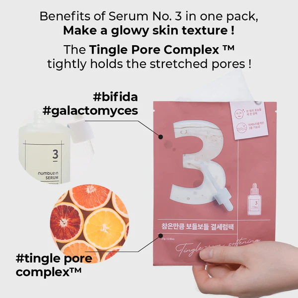No.3 Tingle-Pore Softening Sheet Mask (5ea) - Detail image 5