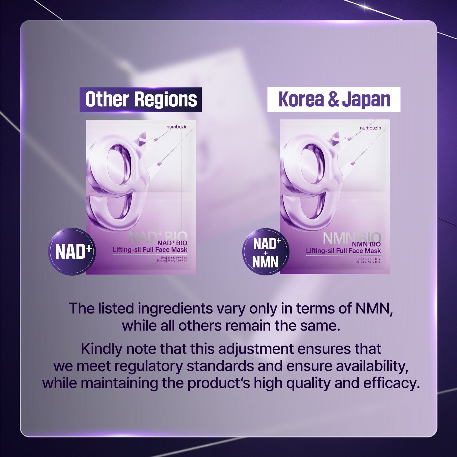 No.9 NAD Bio Lifting Full Cover Facial Mask (4ea) - Gallery image 8