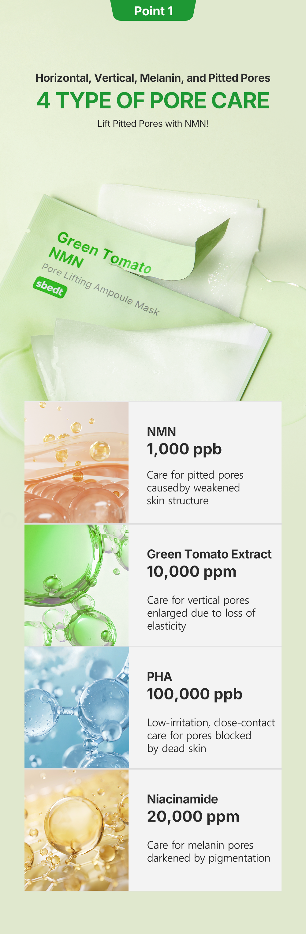 *renew* Green Tomato NMN Pore Lifting Ampoule Mask (1ea) - Detail image 16